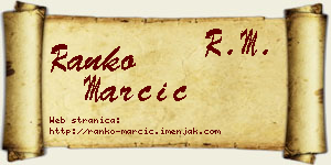 Ranko Marčić vizit kartica